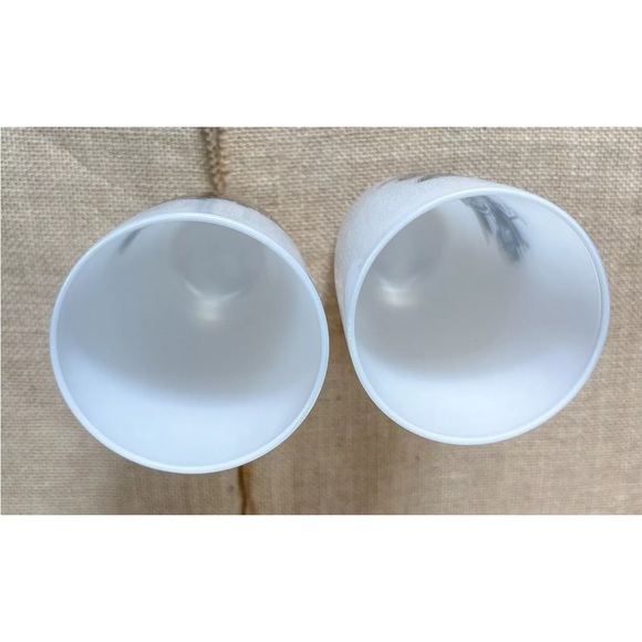 Vintage Old Car Milk Glass Tumbler Set Buick Cadillac MCM Nostalgia Core Retro - Picture 7 of 8